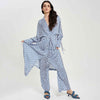 <span class="grassetto"> ABITO </span> Kimono Satin Fantasia Blu